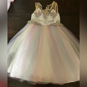 Unicorn dress little girl size 8